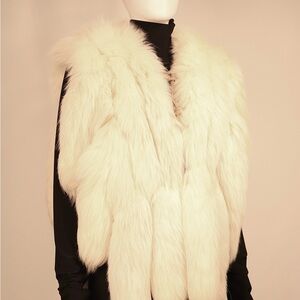 Vintage Silver Fox Tail Vest by Jacques Saint Laurent